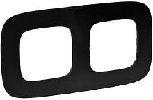 Рамка универсальная Legrand Valena Allure 2-м. матовый черный картинка